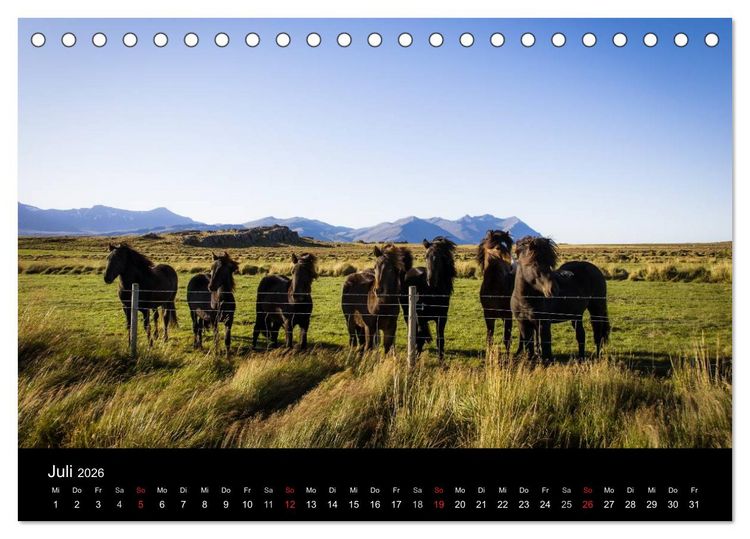Produktbild: Island (Tischkalender 2026 DIN A5 quer), CALVENDO Monatskalender