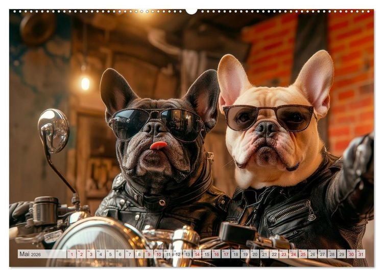 Produktbild: HUNDE-SELFIES Tierischer Outdoorspa&szlig; (Wandkalender 2026 DIN A2 quer), CALVENDO Monatskalender