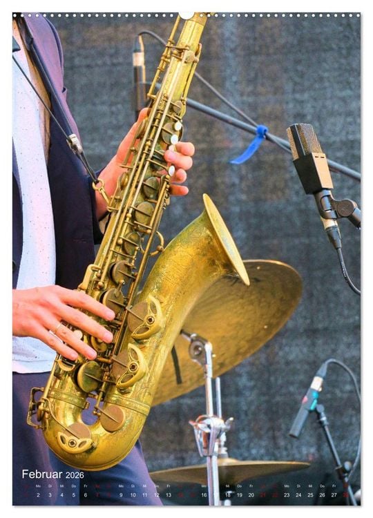 Produktbild: Saxophon live (hochwertiger Premium Wandkalender 2026 DIN A2 hoch), Kunstdruck in Hochglanz