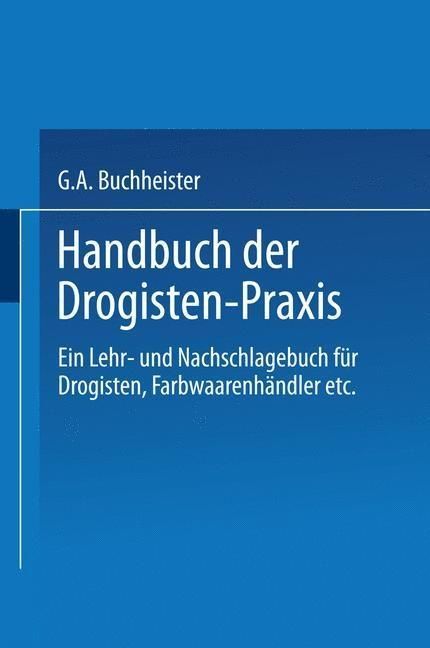 Produktbild: Handbuch der Drogisten-Praxis