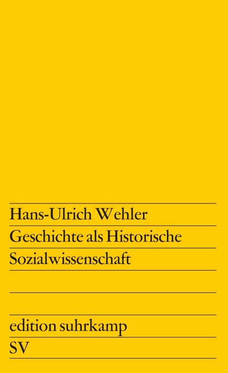 Produktbild: Geschichte als Historische Sozialwissenschaft