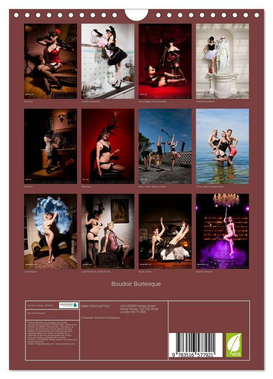 Produktbild: Boudoir Burlesque (Calendrier mural 2026 DIN A4 horizontal), CALVENDO calendrier mensuel
