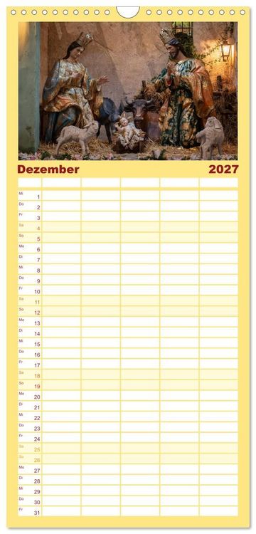 Produktbild: Familienplaner 2027 - San Pietro - Petersplatz und Petersdom mit 5 Spalten (Wandkalender, 21 x 45 cm) CALVENDO