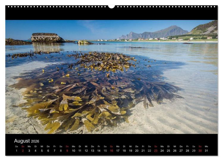 Produktbild: Sommer auf den Lofoten (hochwertiger Premium Wandkalender 2026 DIN A2 quer), Kunstdruck in Hochglanz