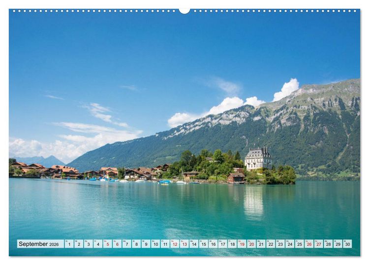 Produktbild: Der Brienzersee - Im Herzen des Berner Oberlandes (hochwertiger Premium Wandkalender 2026 DIN A2 quer), Kunstdruck in Hochglanz