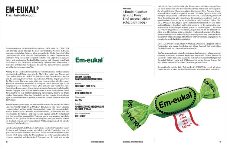 Produktbild: Deutsche Standards &ndash; Marken des Jahrhunderts 2022