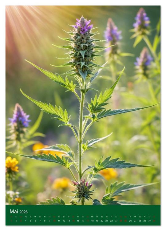 Produktbild: Grow your Year - Der Cannabis Kalender f&uuml;r Fans und Grower (Wandkalender 2026 DIN A3 hoch), CALVENDO Monatskalender