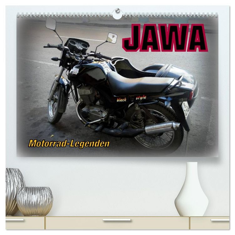 Produktbild: Motorrad-Legenden: JAWA (hochwertiger Premium Wandkalender 2026 DIN A2 quer), Kunstdruck in Hochglanz