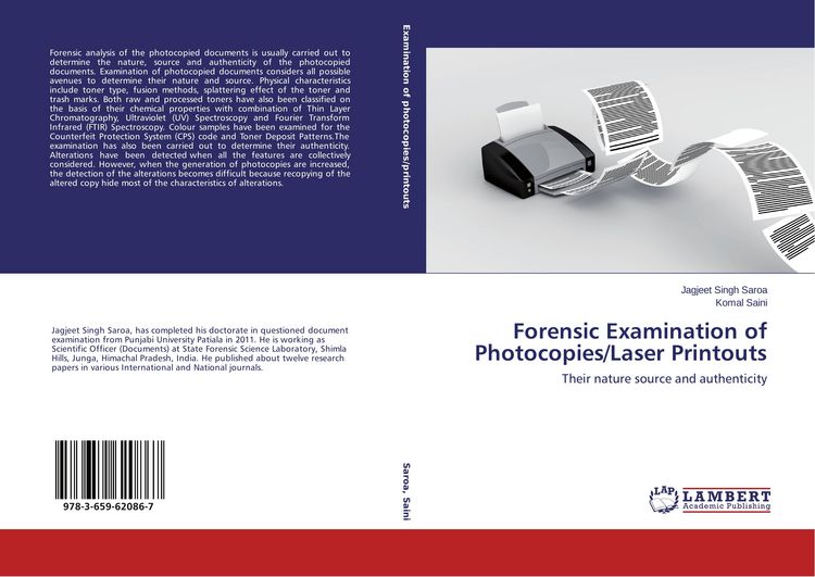 Produktbild: Forensic Examination of Photocopies/Laser Printouts
