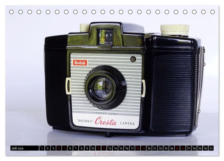 Produktbild: Alte Fotoapparate - Kameras von Kodak der Jahre 1905 bis 1977 (Tischkalender 2026 DIN A5 quer), CALVENDO Monatskalender