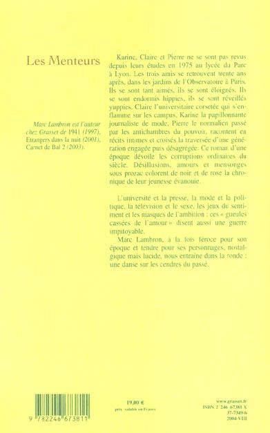Produktbild: Les menteurs