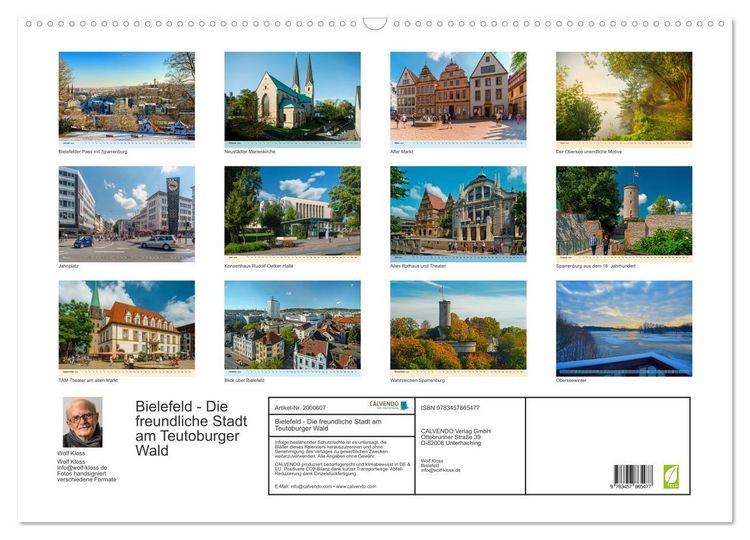 Produktbild: Bielefeld - Die freundliche Stadt am Teutoburger Wald (Wandkalender 2026 DIN A2 quer), CALVENDO Monatskalender
