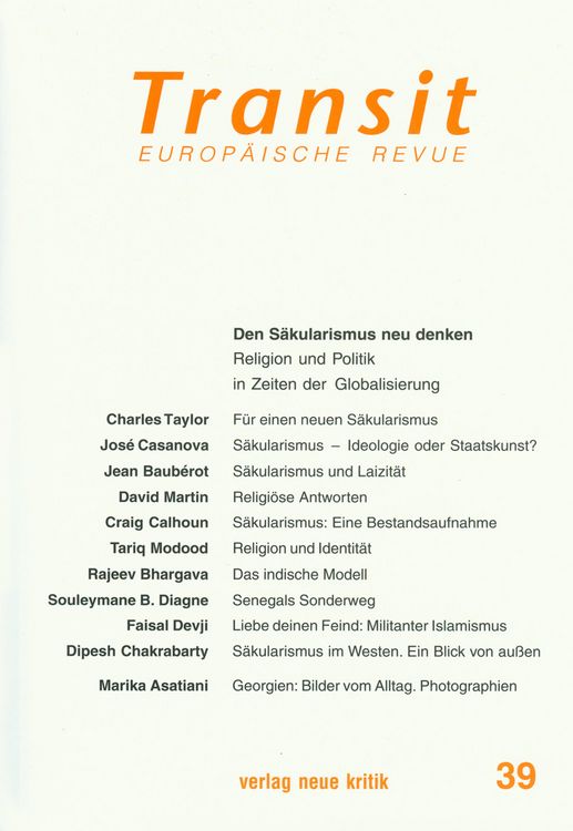 Produktbild: Transit 39. Europ&auml;ische Revue