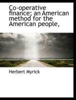 Produktbild: Co-Operative Finance; An American Method for the American People,