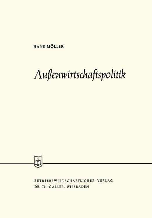 Bild vom Artikel Außenwirtschaftspolitik vom Autor Hans Möller