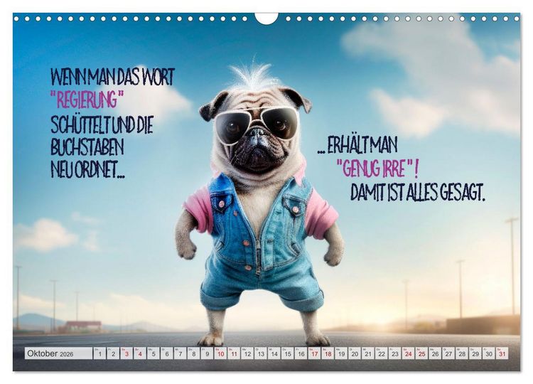 Produktbild: ULTRAKRASS Knallharte Hunde (Wandkalender 2026 DIN A3 quer), CALVENDO Monatskalender