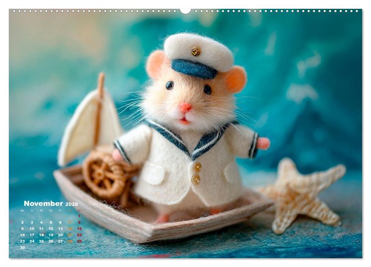 Produktbild: Tierisch flauschige Abenteuerreise (hochwertiger Premium Wandkalender 2026 DIN A2 quer), Kunstdruck in Hochglanz