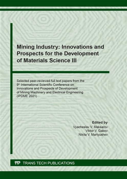 Produktbild: Mining Industry: Innovations and Prospects for the Development of Materials Science III