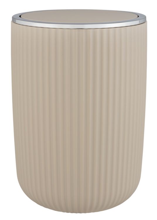 Produktbild: Schwingdeckeleimer Mod. Agropoli L Beige, Kosmetikeimer mit Schwingdeckel, 5,5 l