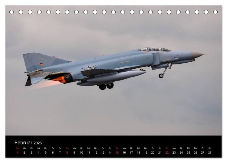 Produktbild: Phantoms bei der Luftwaffe (Tischkalender 2026 DIN A5 quer), CALVENDO Monatskalender