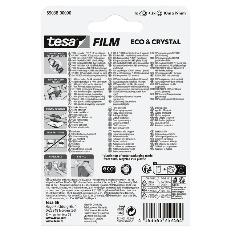 Produktbild: TESA&reg; Mini-Abroller Film eco & crystal ecoLogo&reg;