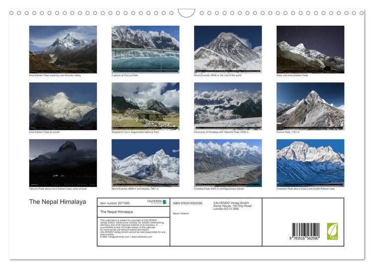 Produktbild: The Nepal Himalaya (Wall Calendar 2026 DIN A3 landscape), CALVENDO 12 Month Wall Calendar
