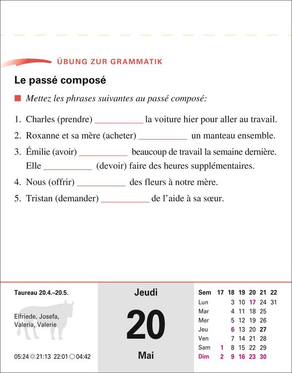Produktbild: Franz&ouml;sisch Sprachkalender 2027 - Franz&ouml;sisch lernen leicht gemacht - Tagesabrei&szlig;kalender