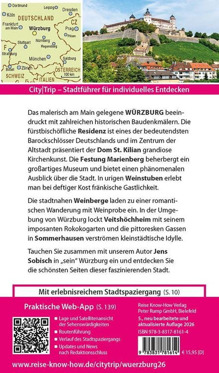 Produktbild: Reise Know-How CityTrip W&uuml;rzburg
