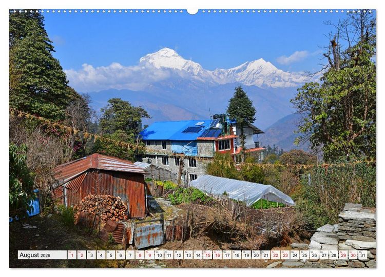 Produktbild: Der POON HILL TREK in NEPAL (Wandkalender 2026 DIN A2 quer), CALVENDO Monatskalender