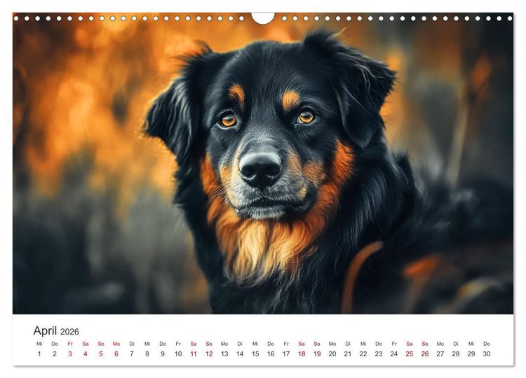 Produktbild: Wundert&uuml;te auf vier Pfoten - Mischlingshunde mit Charme (Wandkalender 2026 DIN A3 quer), CALVENDO Monatskalender