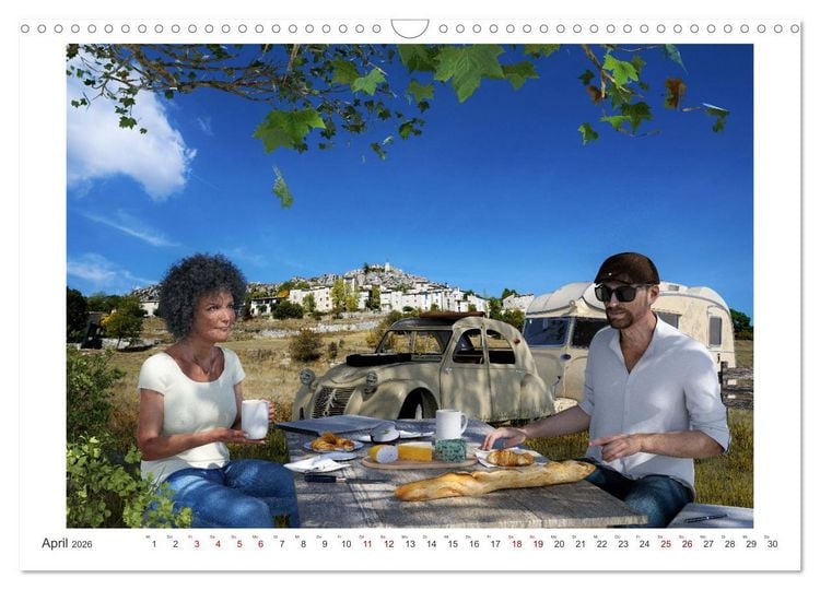 Produktbild: Vintage Caravaning (Wandkalender 2026 DIN A3 quer), CALVENDO Monatskalender