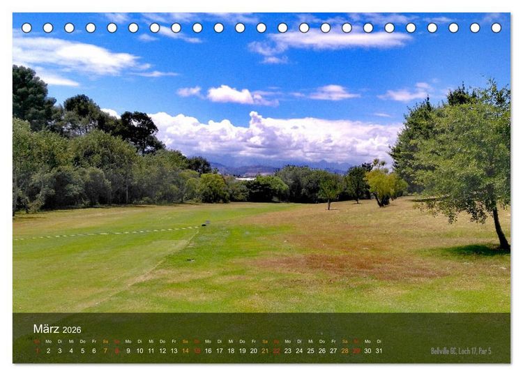 Produktbild: Golfpl&auml;tze Kapstadt (Tischkalender 2026 DIN A5 quer), CALVENDO Monatskalender