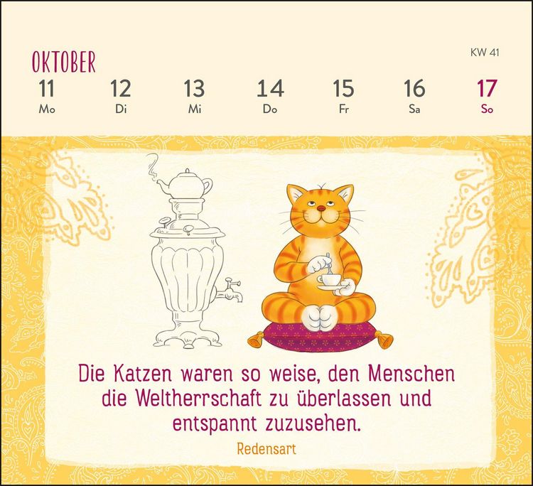 Produktbild: Mini-Wochenkalender 2027: Weisheiten der Om-Katze