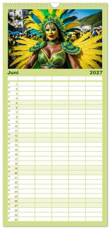 Produktbild: Familienplaner 2027 - Typisch Brasilien mit 5 Spalten (Wandkalender, 21 x 45 cm) CALVENDO