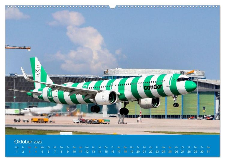 Produktbild: Flugzeugmomente in Stuttgart (Wandkalender 2026 DIN A2 quer), CALVENDO Monatskalender