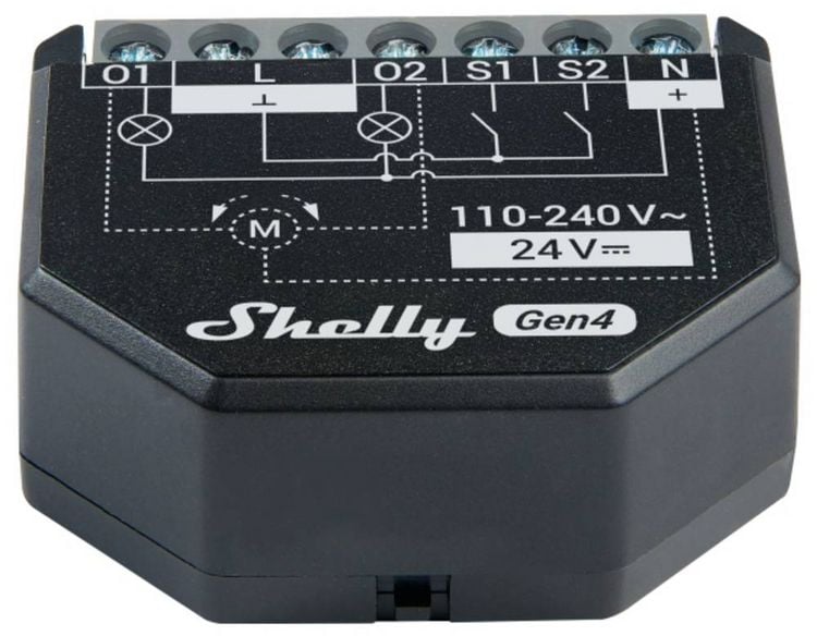 Produktbild: Shelly 2PM Gen4 Steuerger&auml;t Bluetooth, Wi-Fi, ZigBee