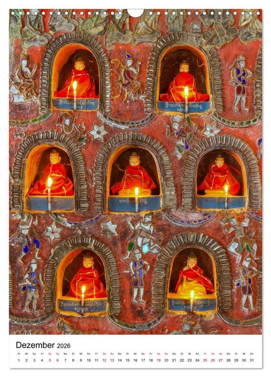 Produktbild: Buddhas im Gl&uuml;ck (Wandkalender 2026 DIN A3 hoch), CALVENDO Monatskalender