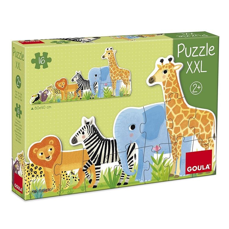 Produktbild: Goula Puzzle XXL Dschungel, von klein bis gro&szlig; - 16 Teile