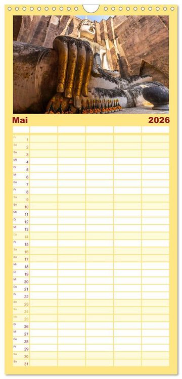 Produktbild: Familienplaner 2026 - Siddhartha Gautama - Buddha mit 5 Spalten (Wandkalender, 21 x 45 cm) CALVENDO