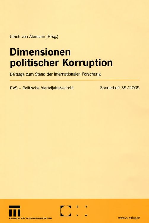 Bild vom Artikel Dimensionen politischer Korruption vom Autor Michael Kreile