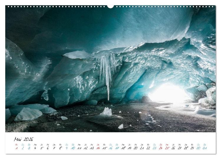 Produktbild: Eiswelten Morteratsch (hochwertiger Premium Wandkalender 2026 DIN A2 quer), Kunstdruck in Hochglanz