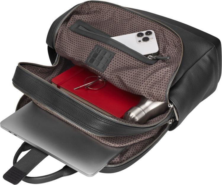 Produktbild: Moleskine klassischer Pro Lederrucksack Schwarz