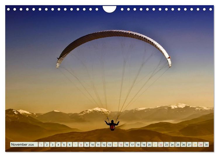 Produktbild: Freiheit und Abenteuer - Paragliding (Wandkalender 2026 DIN A4 quer), CALVENDO Monatskalender