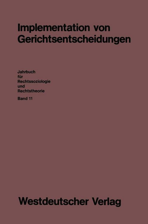 Produktbild: Implementation von Gerichtsentscheidungen