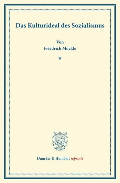 Produktbild: Das Kulturideal des Sozialismus.