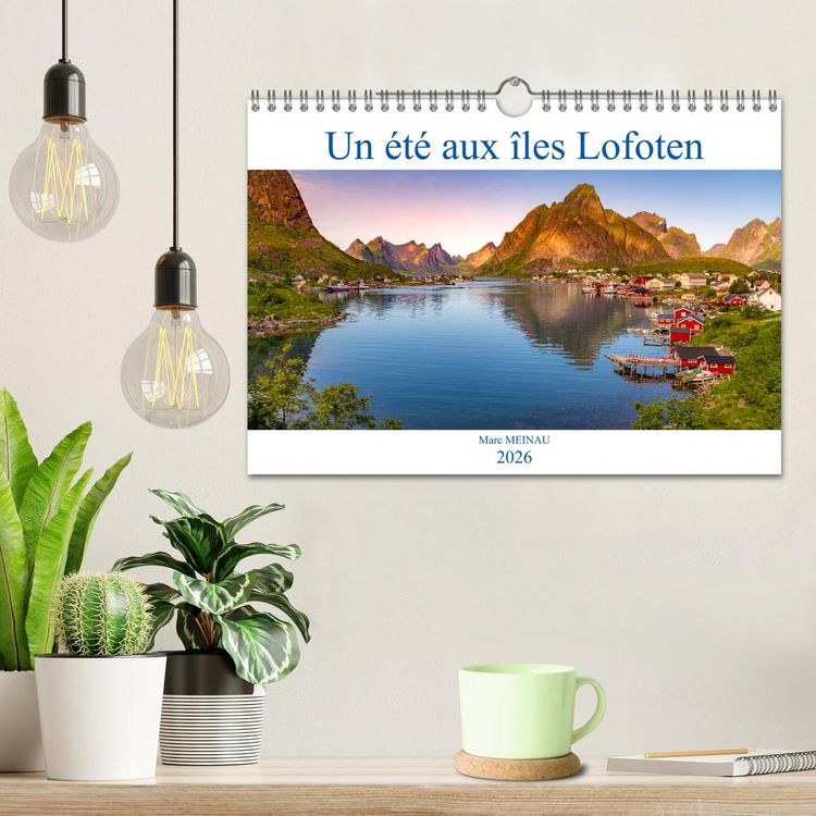 Produktbild: Un &eacute;t&eacute; aux Iles Lofoten (Calendrier mural 2026 DIN A4 vertical), CALVENDO calendrier mensuel