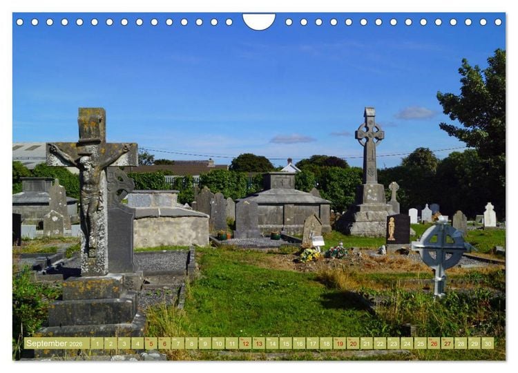 Produktbild: Ehrf&uuml;rchtige Stille - Friedh&ouml;fe in Irland (Wandkalender 2026 DIN A4 quer), CALVENDO Monatskalender