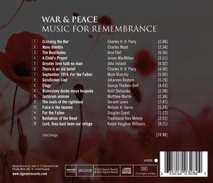 Produktbild: War & Peace-Music for Remembrance
