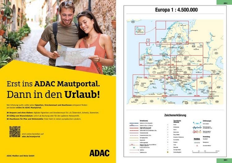 Produktbild: ADAC Reiseatlas 2027/2028 Deutschland 1:200.000, Europa 1:4,5 Mio.