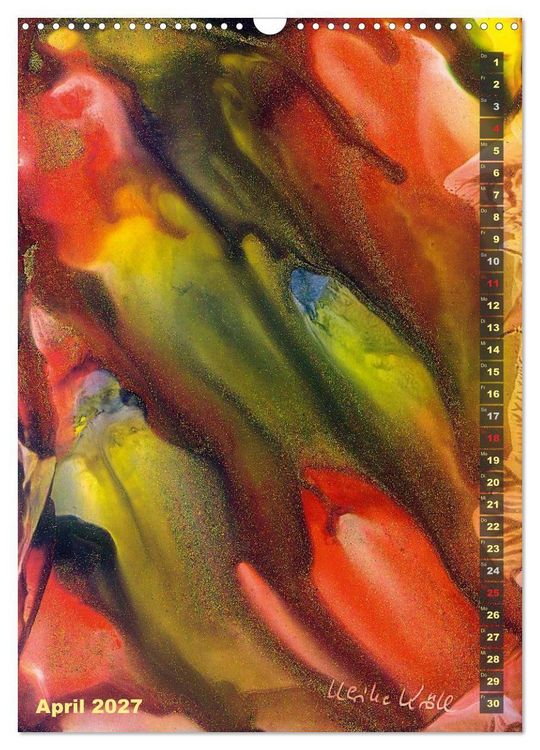 Produktbild: Encaustic-Malerei Kunstkalender 2027 (Wandkalender 2027 DIN A3 hoch), CALVENDO Monatskalender